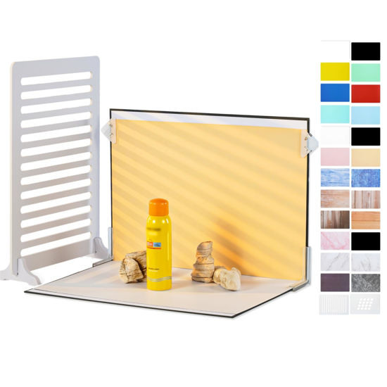 Picture of Meking 12Pcs 22Patterns Small Product Photography Backdrops Kit Photo Background Food Photography Backdrop Board with Carrying Bag and Drawstring Bag(16.5X11inch)