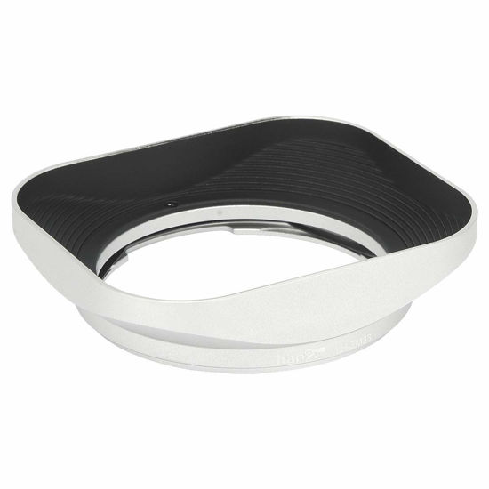 Picture of Haoge LH-ZM33 Bayonet Metal Square Lens Hood Shade Compatible with Carl Zeiss Distagon T 1.4/35 35mm f1.4 f/1.4 ZM Voigtlander APO-LANTHAR 50mm f/2.0 Aspherical VM Lens Silver