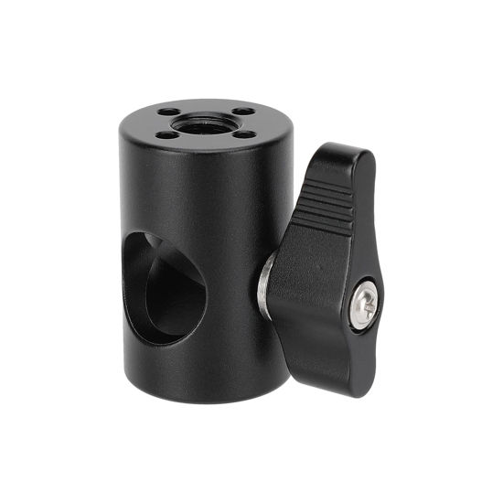 Picture of CAMVATE Light Stand Head Adapter with ARRI 3/8"-16 Thread Hole and 4 Locating Hole(Black)-3114