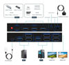Picture of Dual Monitor Kvm Switch 2 Monitors 2 Computers HDMI 4k@60HZ,USB3.0. kvm switches 1 Monitors 2 Monitor 2 Computers,USB switcher 2 Computers Keyboard Mouse Switch (USB3.0+8KHDMI(3A1C))