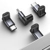 Picture of JSAUX 90 Degree USB-C Male to USB-C Female Adapter, 100W Right Angle 4-Pack 40Gbps Data Transfer USB Type C PD Extender Compatible with ROG Ally, Steam Deck, Switch, iPhone 16 / iPhone 15 and More