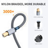 Picture of FXAVA Printer Cable - USB Printer Cable 20 Feet Printer Cable to USB [Aluminum Shell, Nylon Braided] High-Speed Printer Cord for Printer/Scanner