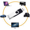 Picture of 2 Pack 32GB USB Flash Drive USB 2.0 Thumb Drives Jump Drive Fold Storage Memory Stick Swivel Design - Black
