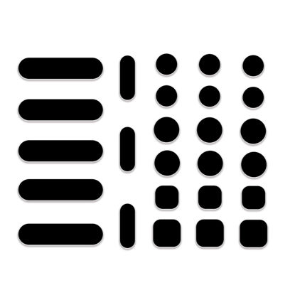 Picture of APeiSi Universal Webcam Covers - Privacy Protection Accessory, No Residue Application, Safe Screen Closure - Dots,Squares and Bars, 26 Pieces - Black