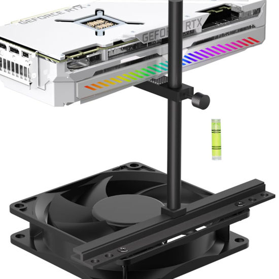 Picture of GPU Support Bracket, Graphics Card Support, GPU Bracket Brace, Video Card Sag Holder Bracket, GPU Stand, Adjustable Anti Sag GPU Stand for Fan Aluminum 129mm