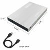 Picture of HWAYO 1TB External Hard Drive Portable 2.5'' Ultra Slim HDD Storage USB 3.0 for PC, Laptop, Mac, Chromebook, Xbox One (Silver)