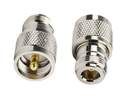 Picture of DHT Electronics 2-Pack RF Connector Adapter N Type Female to PL259 / SO239 Male