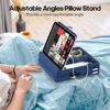 Picture of KDD Tablet Pillow Stand with Storage, Foldable iPad Holder for Lap, Desk and Bed, Angle Adjustable Soft Pad Dock with Stylus Mount Compatible with iPad Pro, Air, Mini, Book, Phone and Tablet (4-13")