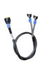 Picture of DiliVing SlimSAS x8 to 2*MCIO x4,SFF-8654 74Pin to 2*SFF-TA-1016 38Pin,PCIe Gen5 Mini Cooledge IO，Double Straight Cable 80CM