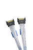Picture of DiliVing SlimSAS x8 to 2*MCIO x4,SFF-8654 74Pin to 2*SFF-TA-1016 38Pin,PCIe Gen5 Mini Cooledge IO，Double Straight Cable 80CM