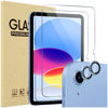 Picture of ProCase 2 Pack Screen Protector for iPad 10th Generation + 2 Pack Camera Lens Protector Matching iPad Colors, Tempered Glass Film for iPad 10 10.9 2022 -Blue