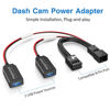 Picture of Naponal GPS Dashcam Power Adapter,(8Pin Type B Connector) Mirror Camera Charger Station Radar GPS Dash Cam Charger Cable for Audi A1/A3/A4L/A5/A6L/A7/A8L/B8, Connects to Auto-dimming Rearview Mirror