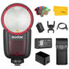 Picture of Godox V1-N V1N U Round Head Camera Flash for Nikon, 2.4G TTL Godox V1 Nikon Speedlite 1/8000s HSS Flash, Rechargable Li-ion Battery, 480 Full Power Shots, LED Modeling Lamp(USA Version)