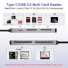 Picture of CFast Card Reader, USB 3.0 USB C CFast 2.0 Card Reader, 5Gbps Aluminum CFast Memory Card Adapter for SanDisk, Lexar, Transcend, Sony Card, Read 5 Cards Simultaneously for CFast/CF/SD/TF/XD Card