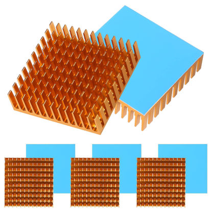 Picture of AITIAO 8Pcs 40mm Heatsink Kit 40x40x11mm Aluminum Heat Sink with Thermal Conductive Adhesive Tape, Cooler Heat Sink for Cooling 3D Printers, TEC1-12706 Thermoelectric Cooler
