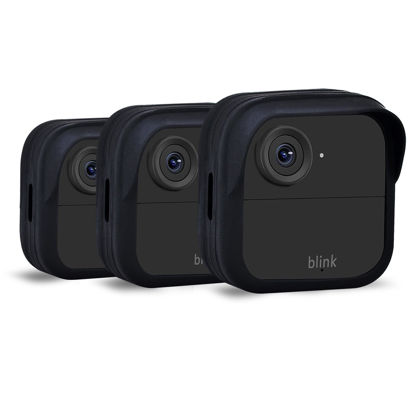 Picture of Hisewen Silicone Case Cover for All-New Blink Outdoor 4 (4th Gen), Weatherproof Protective Skin Cover for All-New Blink Outdoor 4 Home Security Camera (Black, 3 Pack)