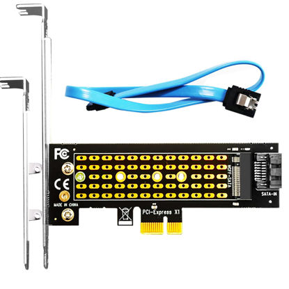 Picture of GLOTRENDS PA09-SA M.2 SATA Adapter for M.2 NGFF SATA SSD to SATA I/II/III, SATA Cable and M.2 Screws Included