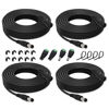 Picture of HayEastdor 4PCS 33FT(10m) 12V DC Power Extension Cable with Power Jack Adapter Connectors(2 x Male + 2 x Female) 5.5mm x 2.1mm DC Power Adapter Extension Cord and Cable Wire Ends Plug HE030-4