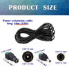 Picture of HayEastdor 4PCS 33FT(10m) 12V DC Power Extension Cable with Power Jack Adapter Connectors(2 x Male + 2 x Female) 5.5mm x 2.1mm DC Power Adapter Extension Cord and Cable Wire Ends Plug HE030-4