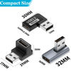 Picture of Warmstor 6 Pack 10Gbps USB 3.1 Male to Female Adapter Up Down Left Right 90 Degree Right Angle USB Cable Extension Connector 6 Types Support 3A Charging Speed
