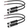 Picture of YACSEJAO 2 Pair M8 4 Pin Serial Cable 2 Male+2 Female M8 Plug 4 Pin Field Wireable Connector IP67 Industrial Sensor Waterproof Connector Wiring Cable (4 Pin)