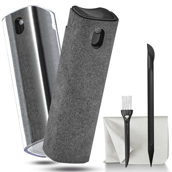 Picture of walrfid 2 Pack Computer Screen Cleaner, MacBook Screen Cleaner Spray and Wipe, Electronic Computer Laptop Cleaning Kit for iPad Pro, iPhone, Smartphone, Monitor, Car Display, Tablet, TV Screens, Grey