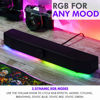 Picture of Tilted Nation Gaming Soundbar - Monitor Sound Bar for PC - RGB Computer Speakers for Desktop PC (Wireless or USB Wired) Crisp Audio and Adjustable LED