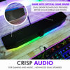 Picture of Tilted Nation Gaming Soundbar - Monitor Sound Bar for PC - RGB Computer Speakers for Desktop PC (Wireless or USB Wired) Crisp Audio and Adjustable LED