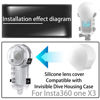 Picture of Lens Guard for Insta360 ONE X3 Invisible Dive Housing Case, Silicone Protective Cover, Lens Protector Case Accessories (White)
