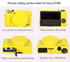 Picture of Pocoukate Case for Canon G7X Mark III Camera, Soft Silicone Protective Cover Skin with Removable Lens Cover for Powershot G7X Mark iii Camera, with G7X Mark III Screen Protector Accessories-Yellow