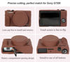 Picture of Pocoukate Case for Canon G7X Mark III Camera, Soft Silicone Protective Cover Skin with Removable Lens Cover for Powershot G7X Mark iii Camera, with G7X Mark III Screen Protector Accessories-Coffee