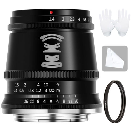 Picture of TTArtisan 17mm F1.4 Lens APS-C Wide Angle Large Aperture Manual Focus Camera Lenses Compatible with Sony E-Mount Cameras A5000 A5100 A6000 A6100 A6300 A6400 A6500 A6600 (Black)