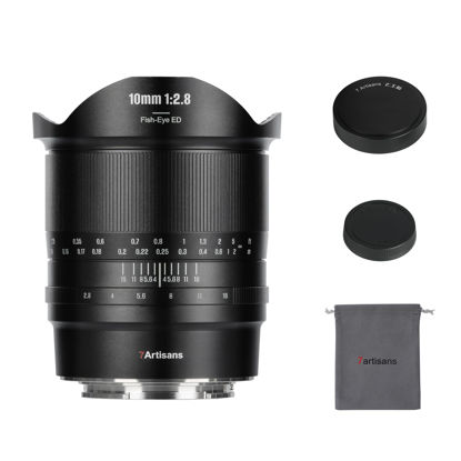 Picture of 7artisans 10mm F2.8 II Full Frame Ultra Wide Angle Fisheye Lens 185°Manual Focus for Canon RF Mount Mirrorless Cameras EOS R/EOS R3/EOS RP/EOS R5/EOS R6