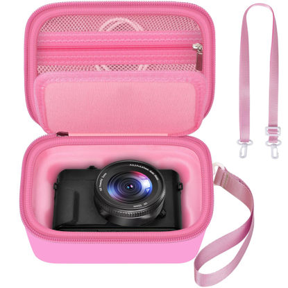 Picture of Case for Canon PowerShot G7X Mark III/ Mark II/ SX740/SX730 4K Digital Camera, Point and Shoot Camera Bag With Padded Divider Holds SD Cards, Mesh Pocket for Usb Cable, Accessories-Pink(Box Only)