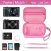 Picture of Case for Canon PowerShot G7X Mark III/ Mark II/ SX740/SX730 4K Digital Camera, Point and Shoot Camera Bag With Padded Divider Holds SD Cards, Mesh Pocket for Usb Cable, Accessories-Pink(Box Only)