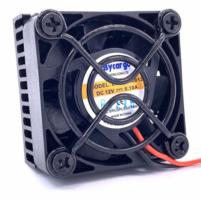 Picture of Easycargo 2-Pack 40mm Heatsink Fan 12V Kit, Cooler Heat Sink 40x40mm + 12V Ball Bearing Fan + Thermal Tape + Grill Screw Mounting Kit for Cooling 3D Printer, TEC1-12706 Thermoelectric Peltier (2)