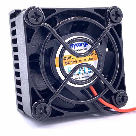 Picture of Easycargo 2-Pack 40mm Heatsink Fan 12V Kit, Cooler Heat Sink 40x40mm + 12V Ball Bearing Fan + Thermal Tape + Grill Screw Mounting Kit for Cooling 3D Printer, TEC1-12706 Thermoelectric Peltier (2)