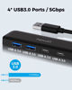 Picture of Dual USB C USB A 3.0 Hub: 4 Ports with 2* USB-C 3.0 and 2* USB-A 3.0, Ultra Slim Portable USB Splitter Adapter for Laptop, PS4, Flash Drive, HDD, Xbox, Printer, Mouse, Keyboard, Computer Accessories