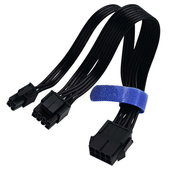 Picture of COMeap 8 Pin to 4 Pin CPU Power Adapter, CPU 8 Pin Female to CPU 8 Pin ATX 4 Pin Male Converter Extension Cable for Motherboard 9.5-inch(24cm)