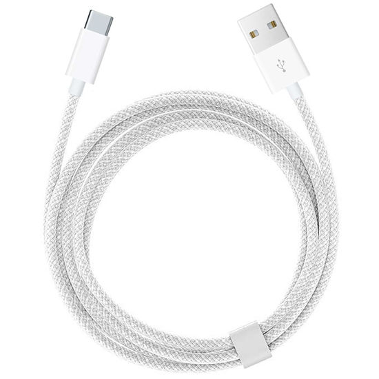 Picture of iPhone 15/16 USB A to USB C Woven Cable for iPhone 15/16, 15/16 Pro Max, 15/6 Plus, iPad 10th Gen, iPad Pro 12.9/11, iPad Air 5th/4th Gen, Mini 6th Type-c Charger Cord, Car Play Braided Charging Cable