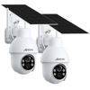 Picture of ANRAN 2K Solar Security Camera Wireless Outdoor, 2 Pack WiFi Camera Battery-Powered with 360° PTZ for Home Security, PIR Motion Detection, 3MP Color Night Vision, Two-Way Audio, Compatible with Alexa