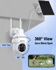 Picture of ANRAN 2K Solar Security Camera Wireless Outdoor, 2 Pack WiFi Camera Battery-Powered with 360° PTZ for Home Security, PIR Motion Detection, 3MP Color Night Vision, Two-Way Audio, Compatible with Alexa