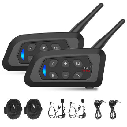 Picture of EJEAS V4C Plus Professional Football Referee Bluetooth Intercom Headset, Intercom Distance 1500M, 4 People Real-time Talk Simultaneously, 750mAh Battery, IP65 Waterproof, with Armbag 2 Packs