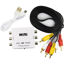 Picture of risingsaplings NTSC to PAL Converter Kit TV Converter from PAL to NTSC Bi-Directional TV System Converter Adapter with Two RCA Cables for TV, DVD Player, PS2 PS3 Xbox Game Consoles