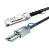 Picture of H!Fiber.com QSFP to SFF-8088 MiniSAS Cable, SFF-8436 to SFF-8088 External DDR Hybrid SAS Cable, 100-Ohm, 3 Meter(9.8ft), Copper Passive for NetApp