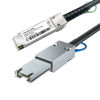 Picture of H!Fiber.com QSFP to SFF-8088 MiniSAS Cable, SFF-8436 to SFF-8088 External DDR Hybrid SAS Cable, 100-Ohm, 3 Meter(9.8ft), Copper Passive for NetApp