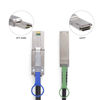 Picture of H!Fiber.com QSFP to SFF-8088 MiniSAS Cable, SFF-8436 to SFF-8088 External DDR Hybrid SAS Cable, 100-Ohm, 3 Meter(9.8ft), Copper Passive for NetApp