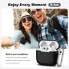 Picture of R-fun for AirPods 4 Case with Cleaner Kit,Full Protective Soft Skin Silicone Cover with Keychain for AirPods 4 Gen Case for Men Women,Compatible with Apple AirPods 4th Genaration Case 2024,Black