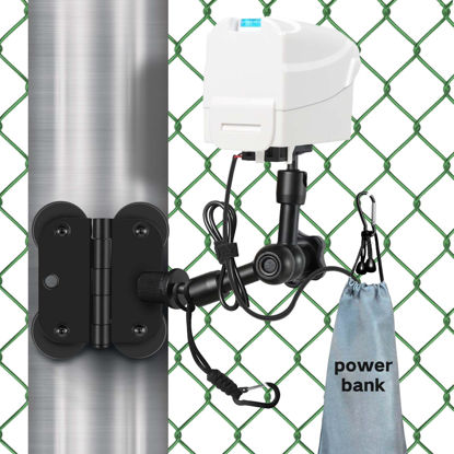 Picture of Magnetic Fence Mount Set for Mevo Start with Protective Clam Shade Cover - Includes Extended Hot Shoe, Hot Shoe Level, and Cooling Fan Clam Cover, with 1/4 Inch Mounting Point for Mevo Fence Mount