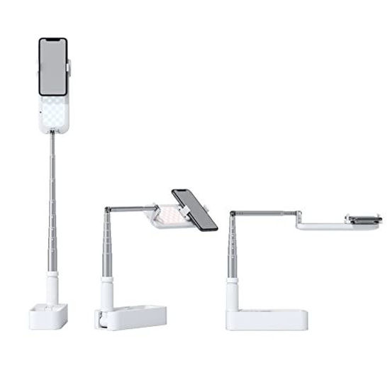 Picture of Eyes.sys 360° Rotation Extendable Selfie Stand with Phone Holder, 7 Brightness LED Light Rechargeable Wireless Foldable for Live Streaming Video RecordingPhotographyReading